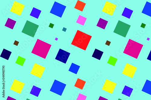 Patrón de figuras geoéetricas sobre fondo de color