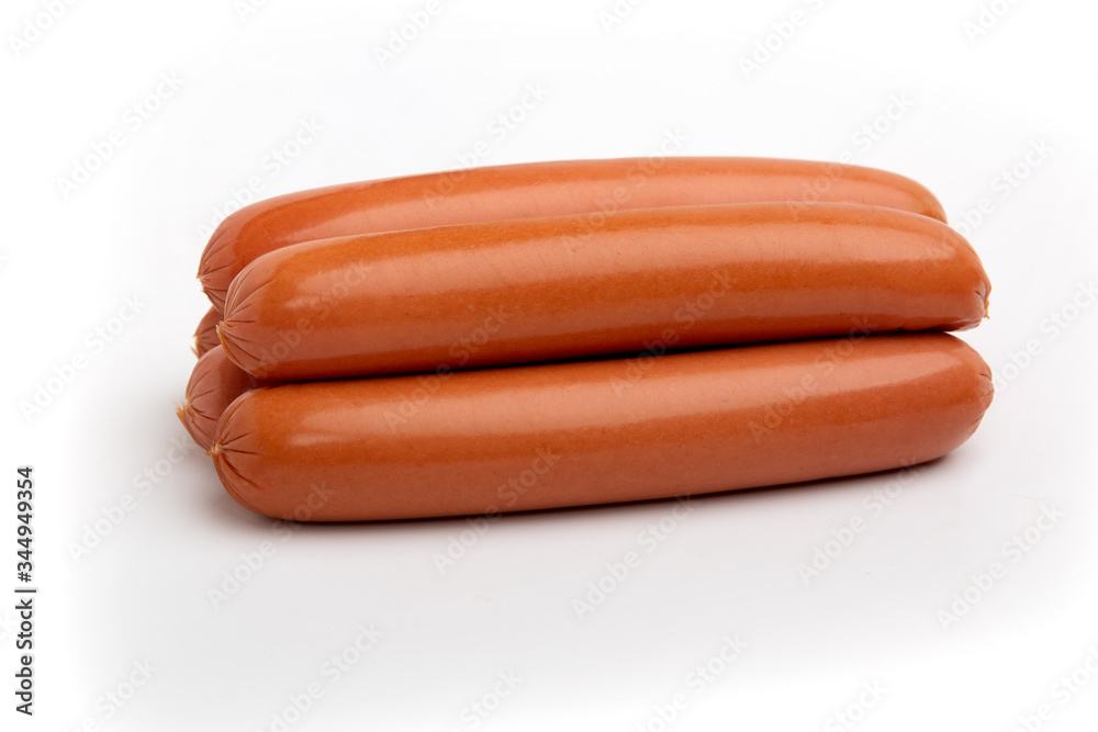 sausages isolated on a white background sausages isolated on a white background
