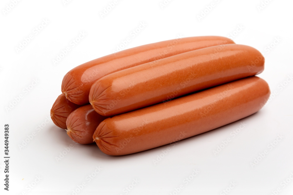 sausages isolated on a white background sausages isolated on a white background