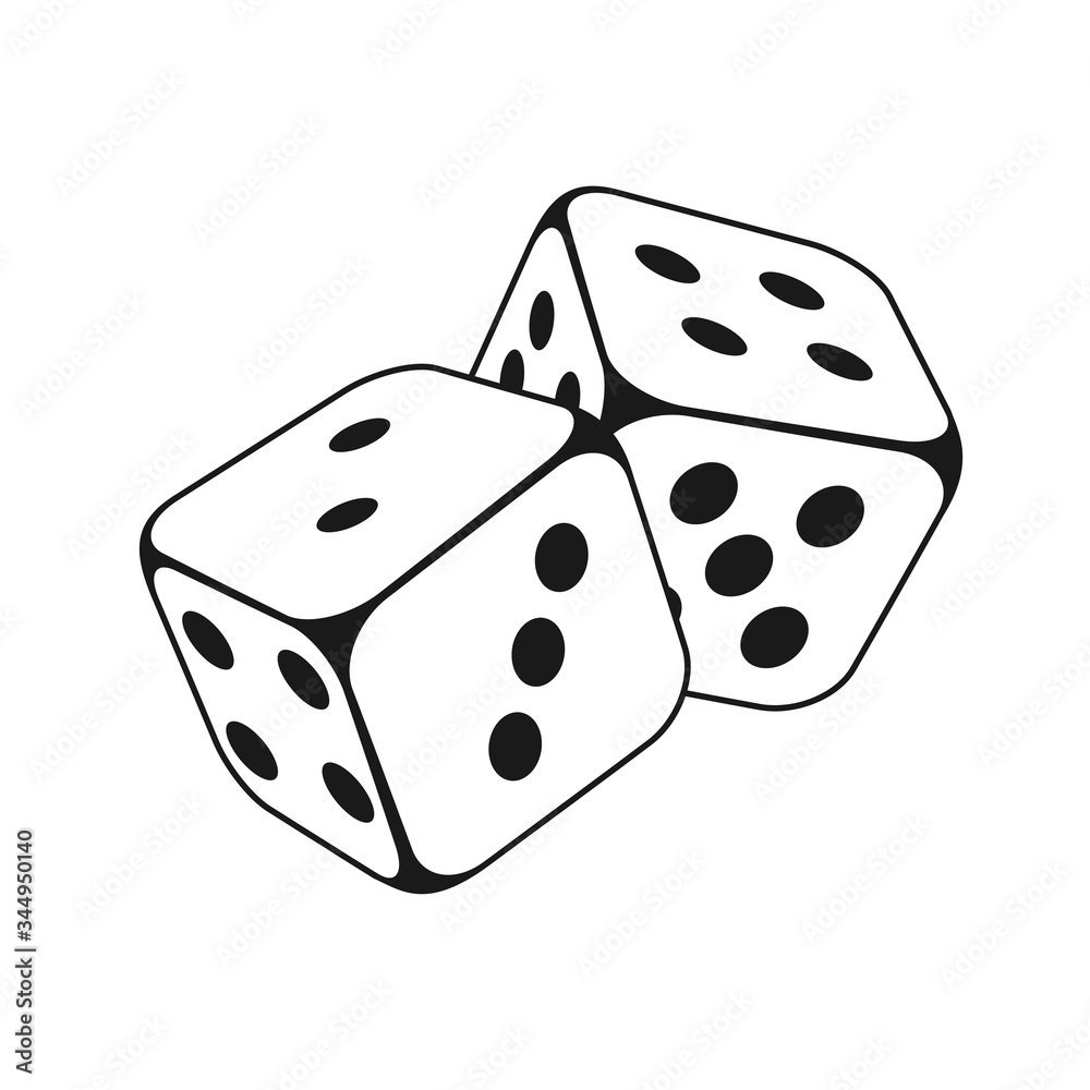 dice vector icon, gambling icon for casino apps and websites dice vector icon, gambling icon for casino apps and websites