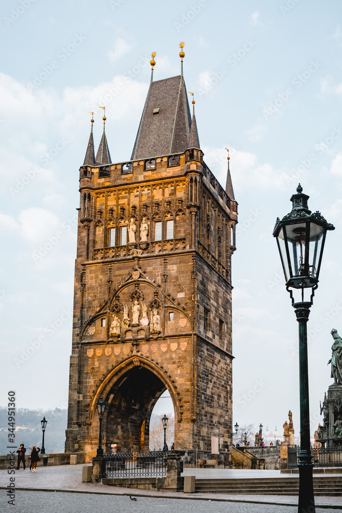 Fototapeta premium Prag Altstadt Karlsbrücke Kulturdenkmal Brückenturm