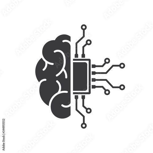 brain Artificial intelligence icon, vector Illustration 