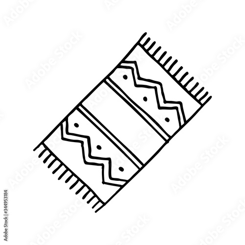 carpet doodle icon, vector illustration