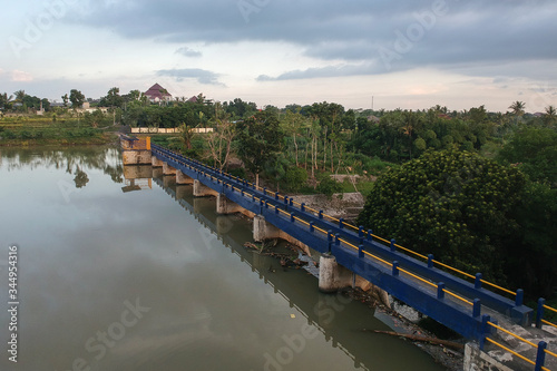 aerial view bridge over river