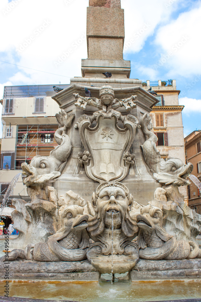 Obraz premium Fountain of the Four Rivers (in italian Fontana dei Quattro Fiumi) Rome Italy