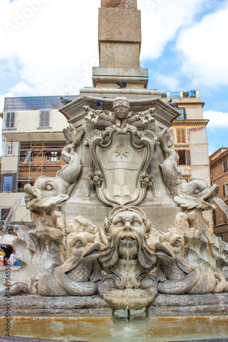 Fountain of the Four Rivers (in italian Fontana dei Quattro Fiumi) Rome Italy