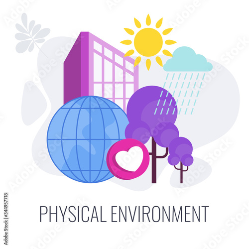 7 PS marketing mix infographic flat vector illustration