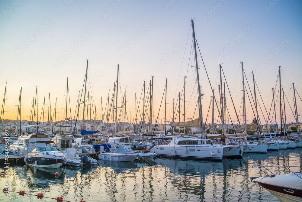yachts in marina of malta