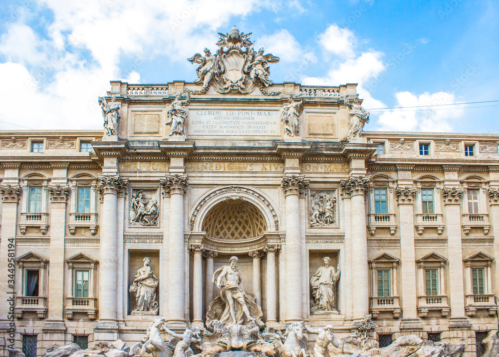 Trevi Fountain (in italian Fontana di Trevi) Rome Italy Trevi Fountain (in italian Fontana di Trevi) Rome Italy