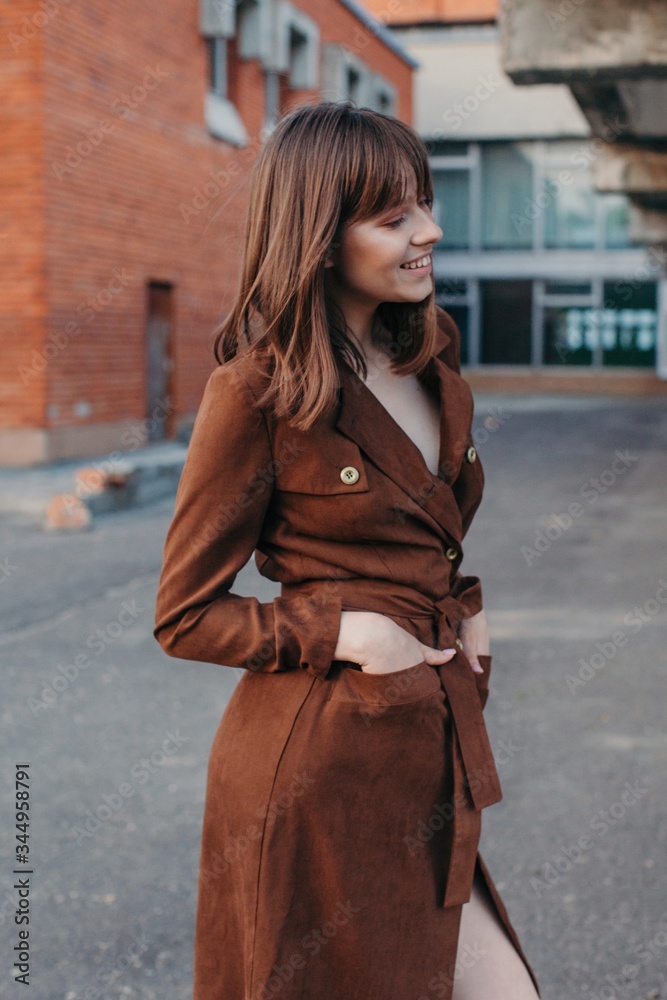 Fashion portrait of cheerful girl Fashion portrait of cheerful girl