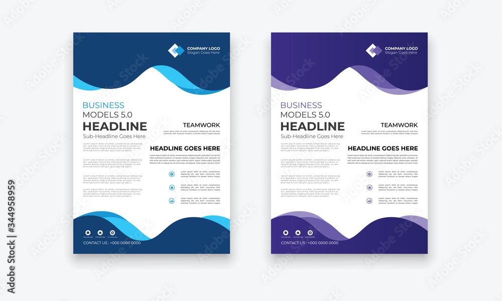 Template vector design for Brochure, Annual Report, Magazine, Poster, Corporate Presentation, Portfolio, Flyer, infographic, layout modern with blue color size A4, Front and back, Easy to use. Template vector design for Brochure, Annual Report, Magazine, Poster, Corporate Presentation, Portfolio, Flyer, infographic, layout modern with blue color size A4, Front and back, Easy to use.