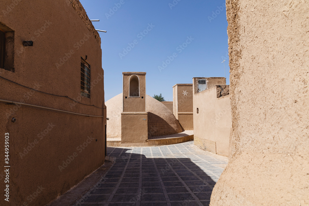 Alley of the old city of Yazd with cistern Alley of the old city of Yazd with cistern