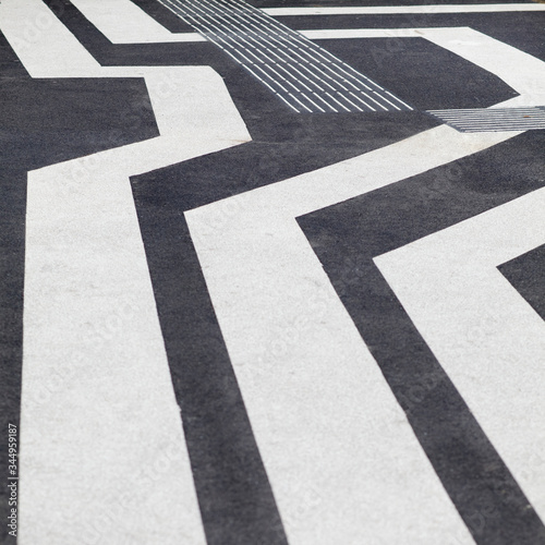 lines on asphalt road