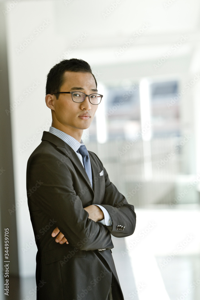 Portrait of businessman standing in office Portrait of businessman standing in office