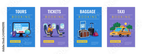Travel Tourism Booking Poster Set 