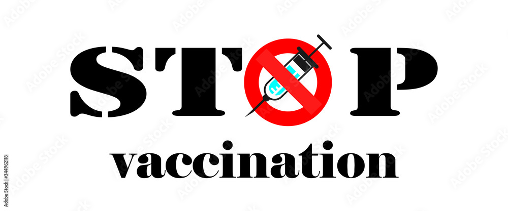 Anti-vaccination protest. People rejecting preventive medicine. Vaccine refusal. Rejecting preventive coronavirus covid-19. Man makes stop hand sign. Vector illustration flat design. Syringe in hand. Anti-vaccination protest. People rejecting preventive medicine. Vaccine refusal. Rejecting preventive coronavirus covid-19. Man makes stop hand sign. Vector illustration flat design. Syringe in hand.
