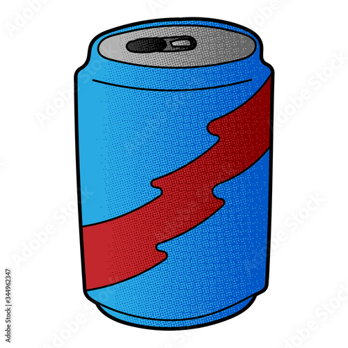 canned drink vector design. digital hand drawn. halftone texture