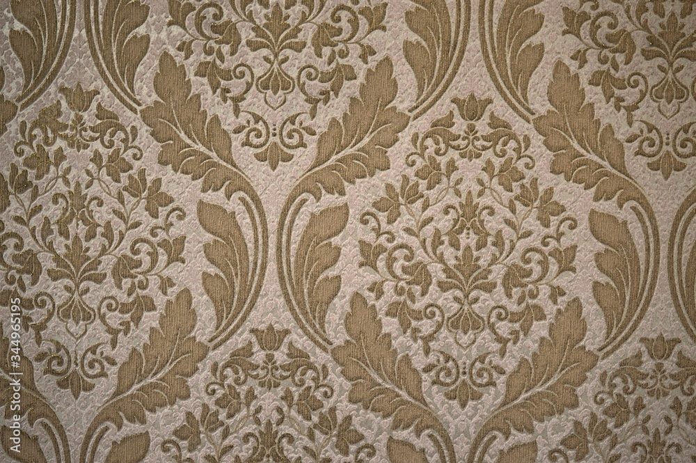  Beautiful patterns on the wallpaper brown