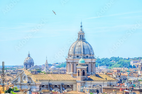 view of Rome from the Terrazza Viale del Belvedere © Tasawer