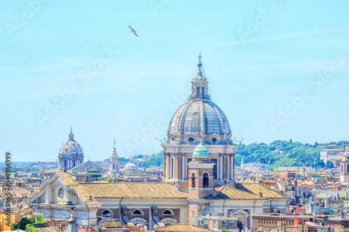 view of Rome from the Terrazza Viale del Belvedere