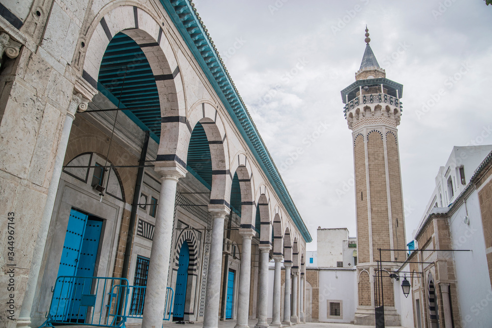 arab market square in downtown tunisia