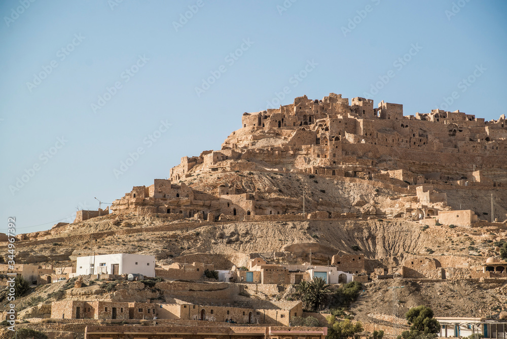 ancient city on a hill in Tunisia