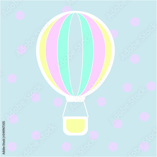 hot air balloon vector illustration