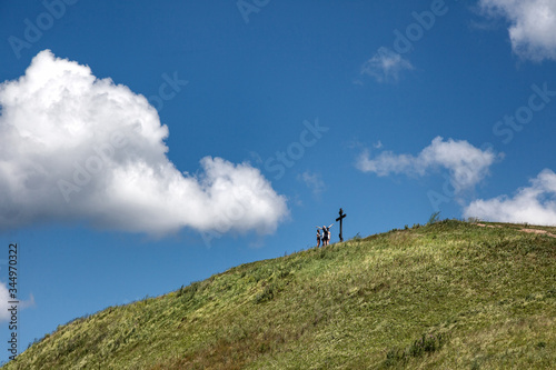 Cross on the hill. Suzdal, Vladimir region.