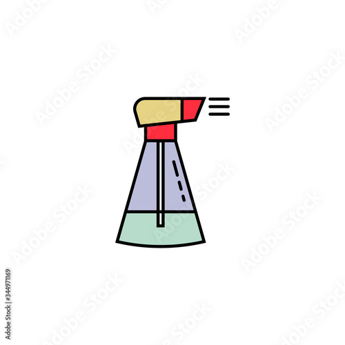 Antiseptic in a bottle with a spray and antiviral disinfectant liquid