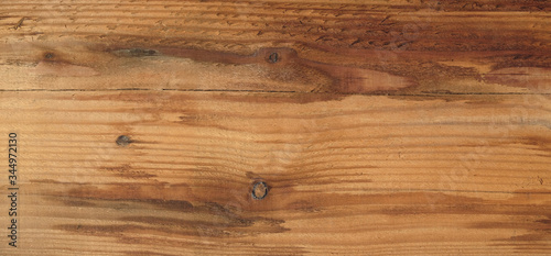 Wallpaper Mural Retro style vintage brown wooden board as texture with horizontal fibers wide panoramic view close-up Torontodigital.ca