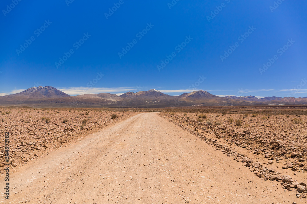 endless roads in Atacama desert