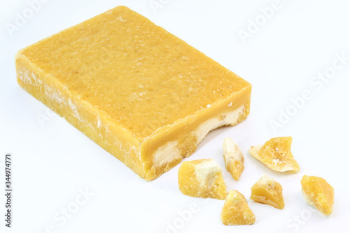 typical cane and molasses sweets, isolated on white background, made in brazil and latin america, typical latin american cuisine. Sweets typical of the June and July festivals. photo