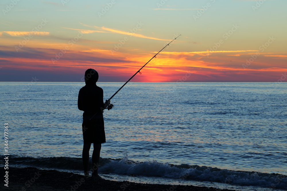 Angler's silhouette.