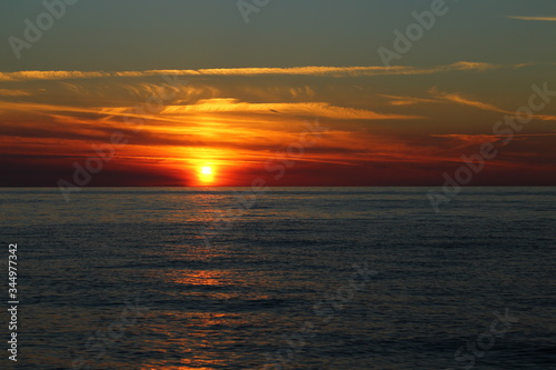 Sunset by the sea. © Profotokris