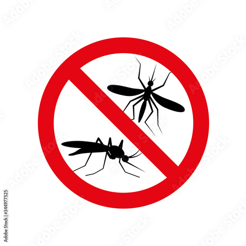 No Mosquito Icon red circle warning sign