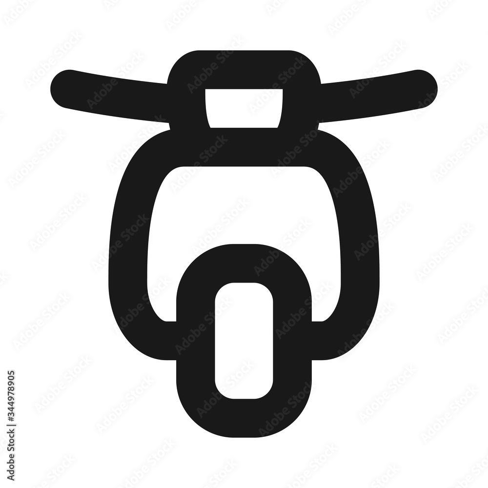 Fototapeta premium Classic scooter line icon. Moped linear style sign for mobile concept and web design. Scooter motorcycle outline vector icon. Symbol, logo illustration.