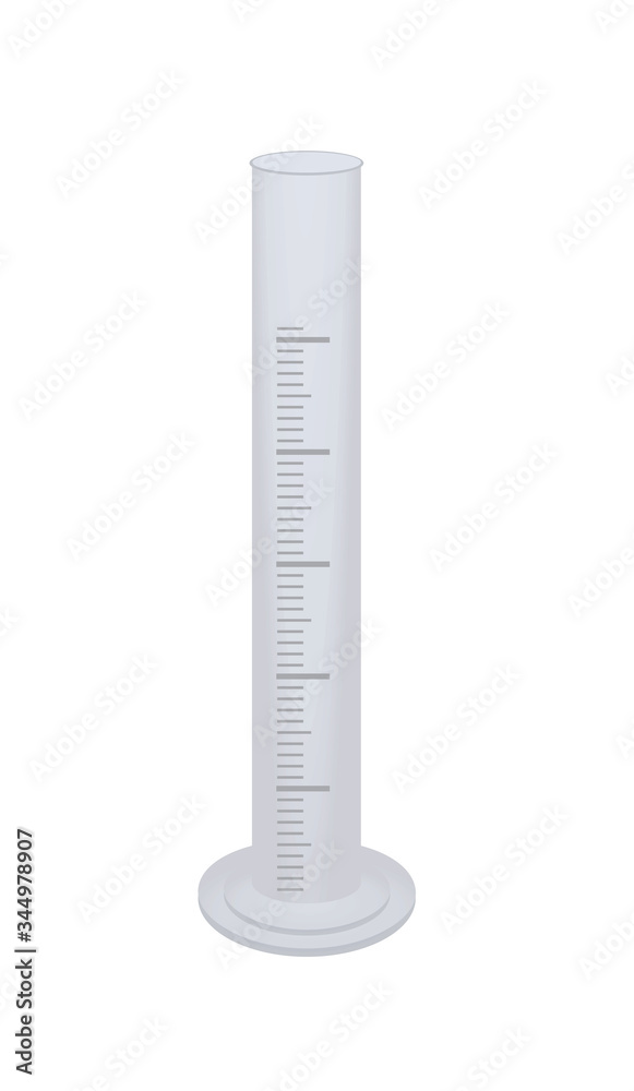 Measure cylinder glass. vector illustration Measure cylinder glass. vector illustration