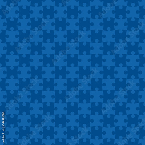 Puzzle Seamless Pattern - Jigsaw puzzle pieces repeating pattern design