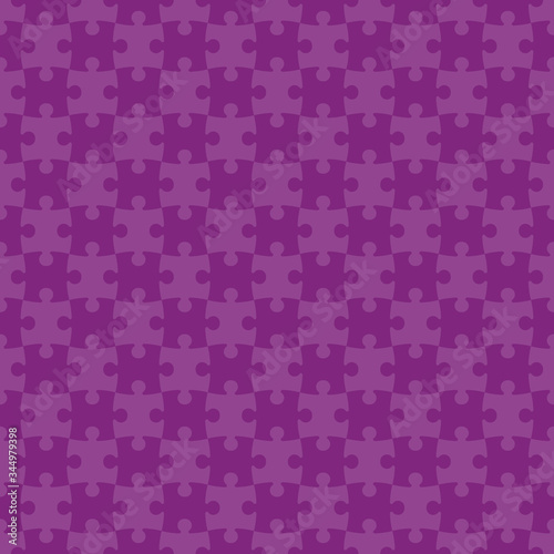 Puzzle Seamless Pattern - Jigsaw puzzle pieces repeating pattern design