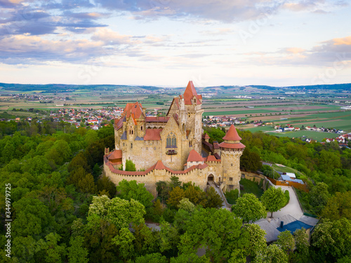 Kreuzenstein castle in Leobendorf village photo