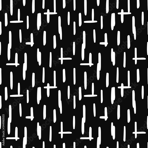 Vector seamless pattern background with strokes.
