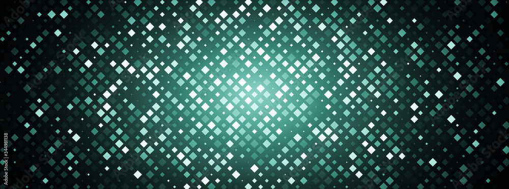 Fototapeta premium Technology illustration. Abstract futuristic background consisting of small squares and pixels. 