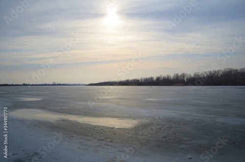 sunset on the river