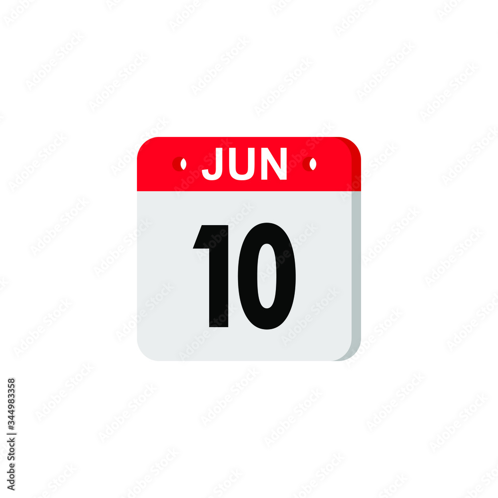 June 2 - Calendar Icon. Summer days of the year. Calendar Icon with shadow. Flat style. Date, day and month. Reminder. Vector illustration. Organizer application, app symbol. Ui. User interface sign. June 2 - Calendar Icon. Summer days of the year. Calendar Icon with shadow. Flat style. Date, day and month. Reminder. Vector illustration. Organizer application, app symbol. Ui. User interface sign.