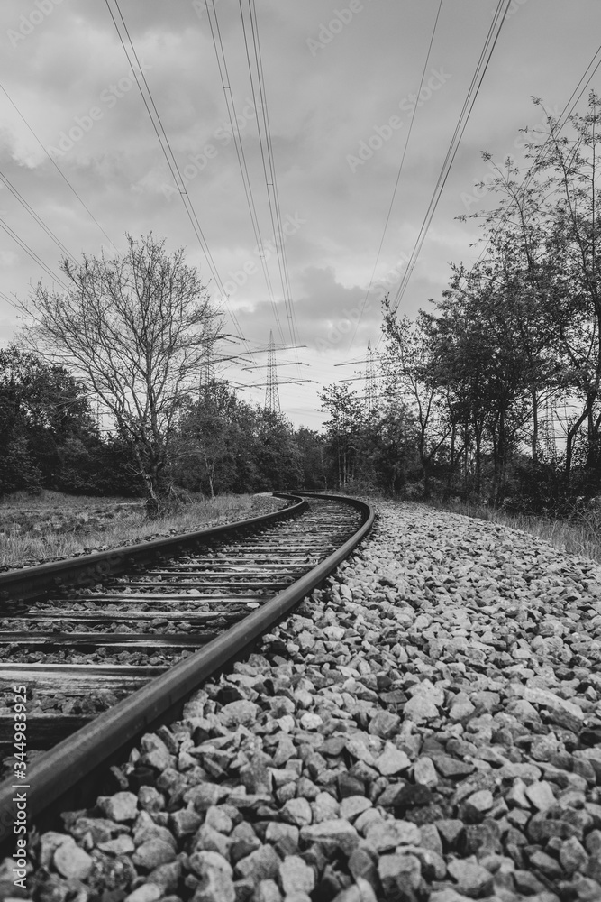 Bahn schienen Kraftwerk