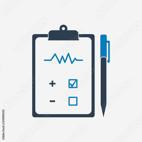 Medical Test Report icon. Editable Vector EPS Symbol Illustration.