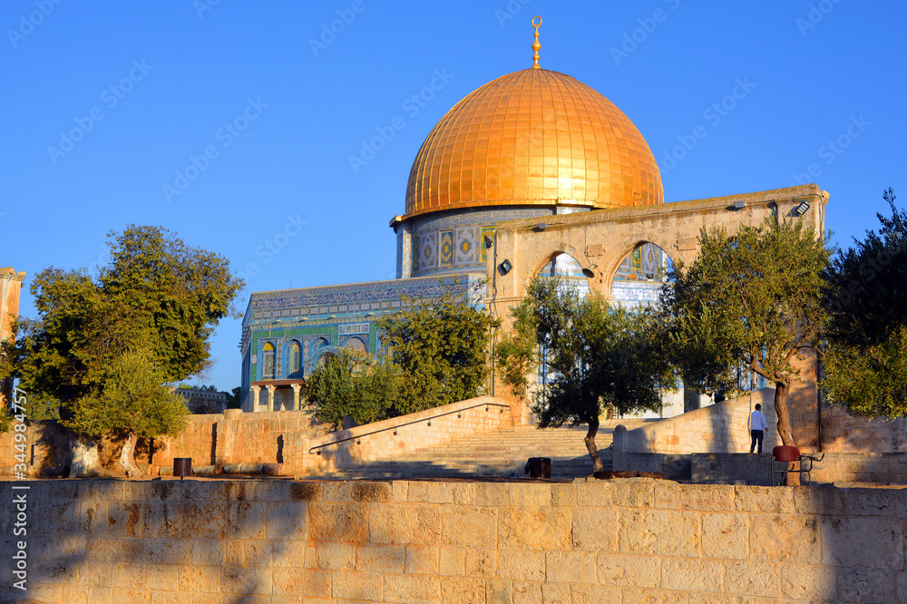 Temple Mount known as the the Noble Sanctuary of Jerusalem located in