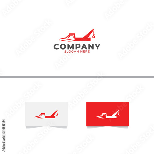 Towing Truck Logo Design Template