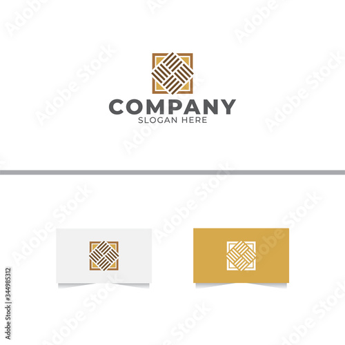 Abstract Tiles Logo Design Template