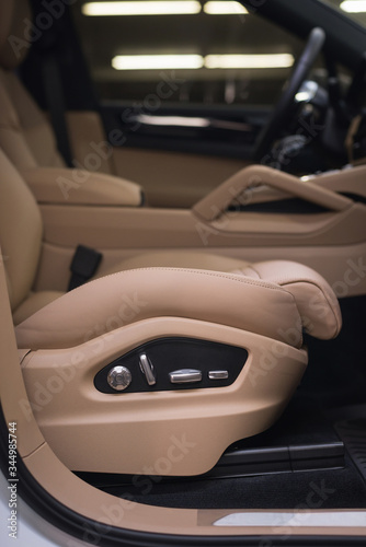 New modern car interior. Passenger seat. © alexdemeshko